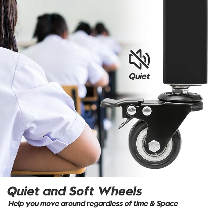 Kitchen Shelving with Lockable Wheels - 5-Tier Space-Saving Metal Shelves 72" H X 31.5" W X 17" D, Heavy Duty Adjustable Storage Shelf for Living Room/Home Office/Pantry