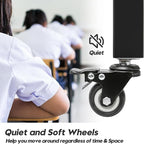 Kitchen Shelving with Lockable Wheels - 5-Tier Space-Saving Metal Shelves 72" H X 31.5" W X 17" D, Heavy Duty Adjustable Storage Shelf for Living Room/Home Office/Pantry