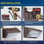 ledmo LED Wall Pack 120W 5000K 15840LM Outdoor Security Flood Light Waterproof IP65 LED Wall Lights for Garage Warehouses Parking Lots