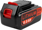 ARyee 20V 6.0Ah Replacement for Black and Decker 20V Lithium Battery Compatible with Black & Decker 20V Lithium Battery LB20 LBX20 LBXR2020 LB2X4020-OPE LBXR20-OPE Cordless Power Drill Driver Tools