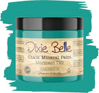 Dixie Belle Paint Company Chalk Finish Furniture Paint - Mermaid Tail (16oz) - Matte Aqua Green Chic Chalk Mineral DIY Furniture Paint