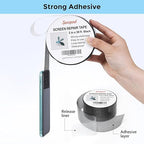 Black Window Screen Repair Tape, 2 in X 30 FT (360IN) Screen Repair Kit for Windows or Doors, Strong Adhesive Fiberglass Mesh Patch Tape