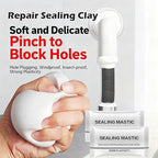 Waterproof Sealant Mastic, 6 Pack New Type White Seal Putty Waterproof Duct Seal Repair Sealing Clay, Quick Mending Mud for Drain Connection, Suitable for Wall Hole, Air Conditioning Hole Repair