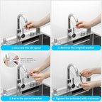 1080° Swivel Faucet Extender, Heavy Duty Rotating Sink Extension, Universal Swivel Multifunctional Robotic Arm, Rotating Splash Filter Extension Faucet Aerator for Kitchen Bathroom-1 Pcs