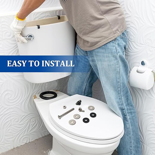 Universal Toilet Tank to Bowl Bolt Kit, Heavy Duty Toilet Tank Replacement Kit, Waterproof and Rustproof Stainless Steel Toilet Tank Bolts(4 PCS)