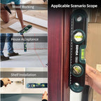 Magnetic Torpedo Level 12 Inch Shockproof Small Leveler Tool with 3 Bubble Spirit Level 45 90 180 Degree, Shock Resistant Construction Levelers for Hanging Pictures Install Shelf Home Renovation