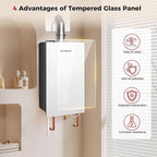 CAMPLUX Climatech 7 Tankless Water Heater Propane 170,000 BTU, 6.86 GPM Residential Instant On-Demand Tankless Hot Water Heater Liquid Propane, Indoor Installation, CA686WLP, Real Parameters, No False