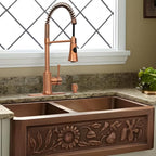 Akicon Single Handle Pull-Down Copper Kitchen Faucet with Spring Spout - Including 5Years Warranty Akicon (AK566)