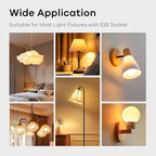 Linkind A19 LED Light Bulbs Dimmable, 60W Equivalent, Energy Efficient 9W, 2700K, 800 Lumens, E26 Standard Base, Lighting for Bedroom Living Room Home Office, 24 Packs