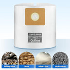 for Shop Vac Bags 3 Gallon, Type C - 90669 9066900 9066933 Vacuum Cleaner Disposable Collection Filter Bags 5 PCS