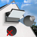 Juyace 120W LED Wall Pack Light Dusk to Dawn Outdoor Lighting Exterior Fixtures 360 °Rotation 5000K for Garage Yard Barn Area 4 Pack