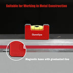 Mini Magnetic Portable Level, 1 Vial Compact Horizontal Vertical Level Tool, 2.5" Smart Pocket-Sized Shock-resistant Ruler