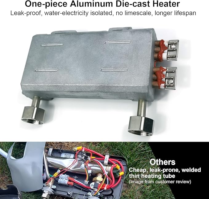 Under Sink Hot Water Heater 3.5kW 120V Hard-wired, LED Digital Display with Knob Control, Multiprotective, IPX4, 30-55℃ On Demand Mini Tankless Electric Water Heater for Kitchen, Bathroom Sink