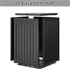 48 Gallon Package Delivery Box for Porch, Outdoor Storage with Lockable Secure, Large Double Wall Resin Outdoor Package Delivery and Waterproof