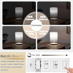 3.2 Inch 5000K Daylight White E26 LED Bulb 60 Watt Equal, AC 120V 600LM Edison Bulbs Dimmable, 6W T10 T30 Filament Light Bulbs Clear Glass for Fan Pendant Wall Light, UL Listed-4 Pack