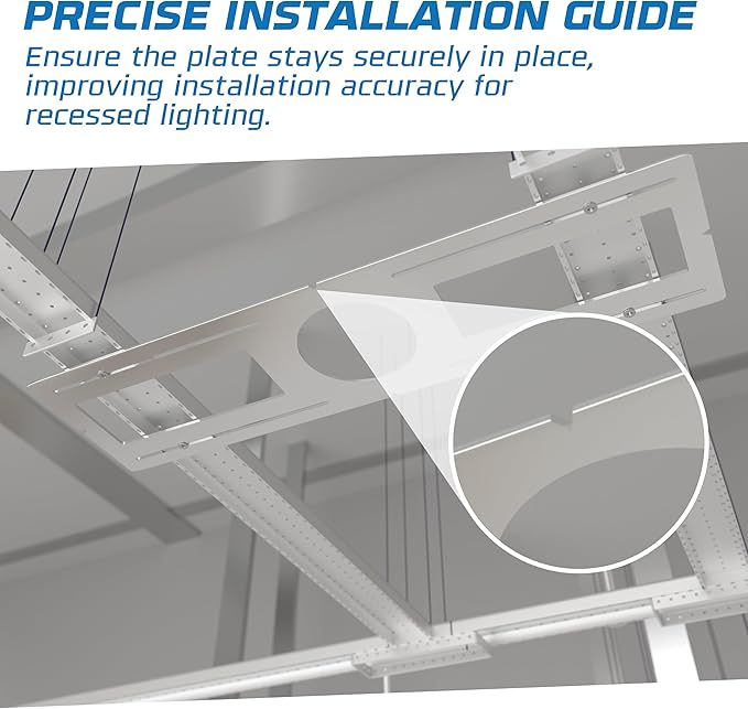 OHLECTRIC 24 Pack – New Construction Mounting Plate for 4 Inch LED Downlight – Slim Steel Rough in Plate/Bracket – Made of Galvanized Steel Recessed LED Light Plate -Slim Light Kit Bracket