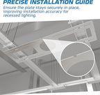 OHLECTRIC 48 Pack – New Construction Mounting Plate for 4 Inch LED Downlight – Slim Steel Rough in Plate/Bracket – Made of Galvanized Steel Recessed LED Light Plate -Slim Light Kit Bracket