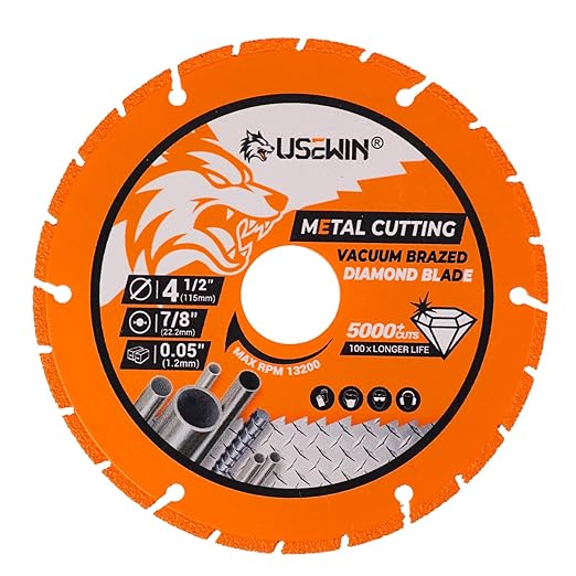 Cut Off Wheels 4 1/2 Inch with 7/8" Arbor, Angle Grinder Cutting Disc, Diamond Cutting Wheel with 5000+ Cuts on INOX, Rebar, Angle Iron and Steel