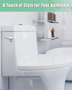 Universal Toilet Bowl Flush Handle Replacement Kit Side Mount, Toilet Repair Kit Inside Tank Chain Flusher Handle Lever Replacement Parts Compatible with American Standard Mansfield Kohler TOTO Eljer