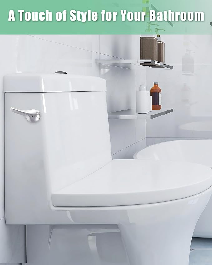 Universal Toilet Bowl Flush Handle Replacement Kit Side Mount, Toilet Repair Kit Inside Tank Chain Flusher Handle Lever Replacement Parts Compatible with American Standard Mansfield Kohler TOTO Eljer