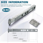 Zonon 6 Pcs 4 Hole Die Cast T Shaped Pivot Bar 3 Inches Mental Window Pivot Bar Sturdy Window Replacement Parts for Home Replacement (Steel)