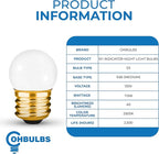 S11 Indicator Incandescent Ceramic White Night Bulb with E26 Base, 7.5W White Light with 40 Lumen Brightness, Perfect for Home Decor, Pack of 20