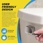 Qualihome TOTO Toilet Handle Replacement THU004-CP - Side Mount Toilet Handle Tank Flush Lever - Toilet Bowl Handles Side Mount - ELJER Toilet Handle Replacement - Chrome Polished