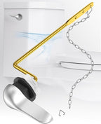 Universal Toilet Bowl Flush Handle Replacement Kit Side Mount, Toilet Repair Kit Inside Tank Chain Flusher Handle Lever Replacement Parts Compatible with American Standard Mansfield Kohler TOTO Eljer