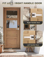 Brushed Nickel Passage Door Lever Interior Door Handle, Heavy Duty Closet Hallway Door Handle Set,1 Pack