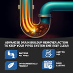 Roebic K-67 Liquid Drain Cleaner, Pipe Buildup Remover with Bacteria Enzymes for Household Drains and Sink Traps, Safe for Kitchen and Bathroom Sink, 32 fl oz