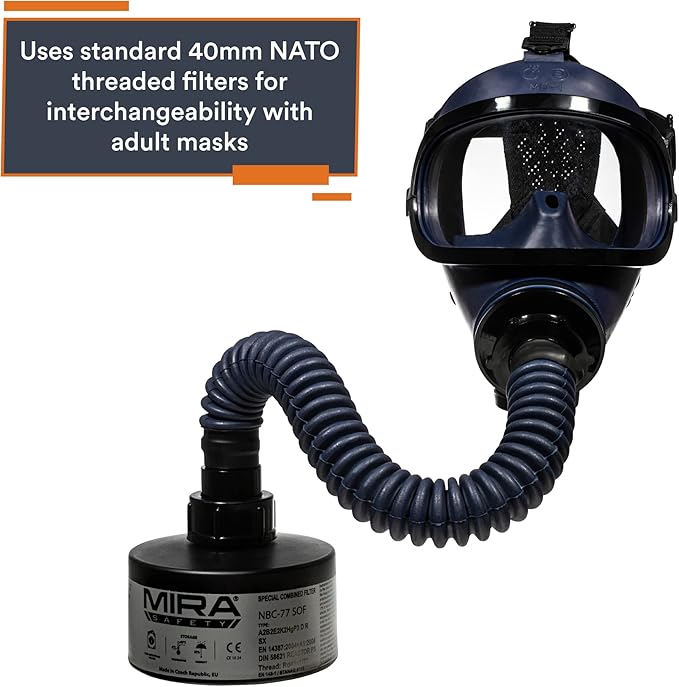 MIRA SAFETY M Kids Mask Respirator Full Face-CBRN