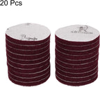 HARFINGTON 20pcs Scrubber Scouring Pads 400 Grits 4 Inch Drill Power Brush Hoop and Loop Surface Conditioning Disc Drill Scuffing Disc Scrub Pads for Home Kitchen Cleaning, Red