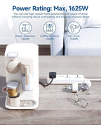 US Plug Adapter with USB Ports, Universal Extension Cord 10 FT, European, UK, Australia, India to US Plug Adapter for Travel & Life, Accepts Type A/B/C/D/E/F/G/H/I/J/K/L/N/O Plugs, White