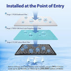 iSpring Anti-Scale Whole House Water Filter System w/Sediment, Polyphosphate, and Carbon Block Water Filters, 3-Stage Water Descaler and Water Filter, Model: WGB32B-DS