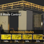 Christmas String Lights Outdoor - 131Ft/40M 1680 LED 8 Modes with Remote Control and App Waterproof Christmas Lights for Patio Yard Garden Wedding Party-Warm White