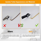 Hibbent Universal Metal Front Mount Toilet Handle Replacement Kit, Brass Toilet Flush Tank Lever with Stainless Steel Flapper Chains for Most Toilets, Oil-Rubbed Bronze Finish