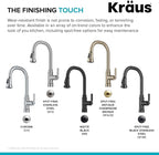 KRAUS Allyn Transitional Industrial Pull-Down Single Handle Kitchen Faucet in Spot-Free Stainless Steel, KPF-4101SFS