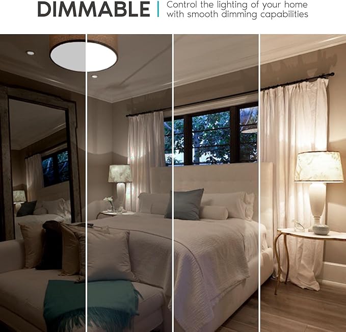 LUXRITE A19 LED Bulb 60W Equivalent, 3500K Natural White, 800 Lumens, Dimmable Standard LED Light Bulbs 9W, Enclosed Fixture Rated, Energy Star, E26 Medium Base - Indoor and Outdoor (16 Pack)