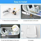 iFealClear 2-Pack Toilet Handle Kit, Universal Front-Mount Flush Lever Replacement, Solid Brass Trip Lever (Chrome)