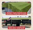 Mytee Products 8' x 10' Green Canvas Tarp 12oz Heavy Duty Water Resistant