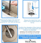 2 Inch Toilet Flush Valves Toilet Repair Kit Dual Flush Valve Replacement Fit for One Piece Toilet Top Push Button Valve (8" Height) White