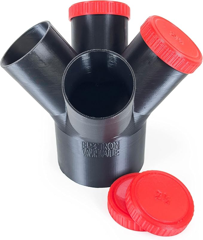 4" to 2-1/2" 4-Way Dust Collection Splitter Junction Fitting, Multi Port Fits Standard Hoses and Shop Vac Accessories, Dust Medusa