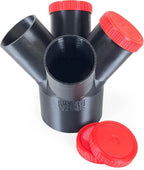 4" to 2-1/2" 4-Way Dust Collection Splitter Junction Fitting, Multi Port Fits Standard Hoses and Shop Vac Accessories, Dust Medusa