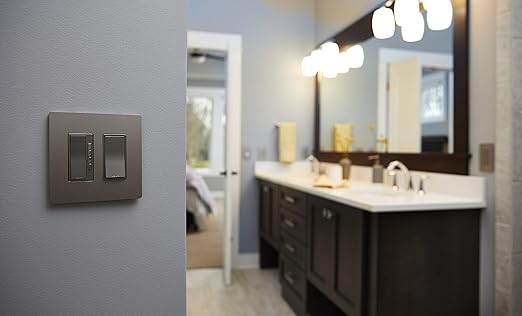 Legrand - Pass & Seymour 15 Amp Light Switch with Rocker Wall Switch, Nickel Single Pole Rocker Light Switch, TM870NICC10, 1 Count (Pack of 2)