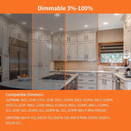 Meconard 6 Pack 4 Inch LED Recessed Ceiling Light with Junction Box, 2700K/3000K/3500K/4000K/5000K Selectable, 9W=75W 750LM, Dimmable Canless Downlights, ETL and Energy Star Listed