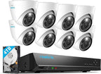 REOLINK 12MP PoE Security Camera System, 8pcs H.265 12MP Security Cameras, Person Vehicle Pet Detection, Two-Way Talk, Spotlights Color Night Vision, 16CH NVR with 4TB HDD, RLK16-1200D8-A