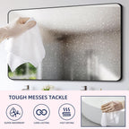 & PLUSH Microfiber Cleaning Cloth Roll - 50 Pack, Tear Away Microfiber Towels, 12" x 12", Reusable, Washable, Streak Free, Ultra Absorbent Dish Rags for Car, Home, Garage or Shop (White)