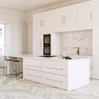 10 Pack 10 Inch(254mm) Hole Center Modern Satin Nickel Cabinet Pull Handle Timeless Vanity Drawer Pull Handle Classic Cabinet Hardware for Kitchen Bathroom, Screws Included, Nickel-B(10x10)