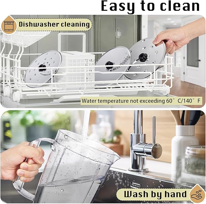 14 Cup Food Processor, French-Fry-Cutter, Blending, Mixing, Shredding, and Slicing, Meat and Vegetable Chopping, Doughing for Home Use, Mincing, and Pureeing,4 Speeds,600W