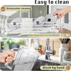 14 Cup Food Processor, French-Fry-Cutter, Blending, Mixing, Shredding, and Slicing, Meat and Vegetable Chopping, Doughing for Home Use, Mincing, and Pureeing,4 Speeds,600W